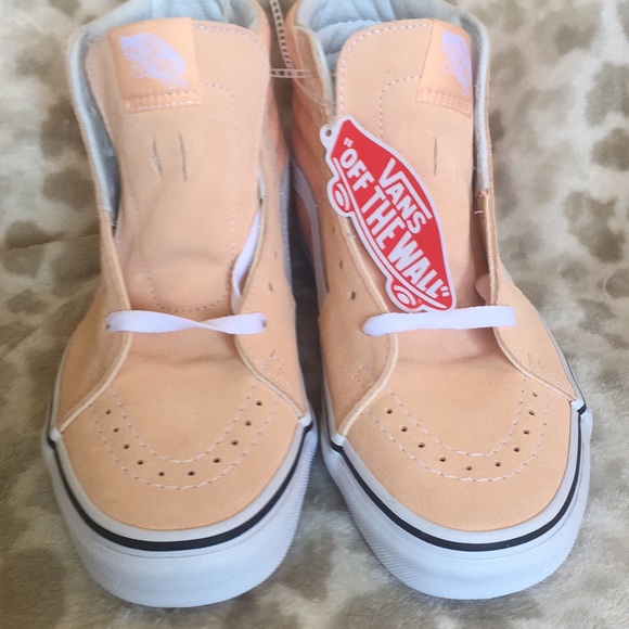 [ VANS ]  NEW! Peach Hi Top Shoes / Size 9.5 - Picture 3 of 6